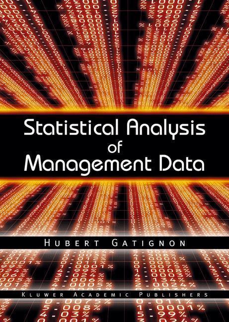 Statistical Analysis of Management Data 