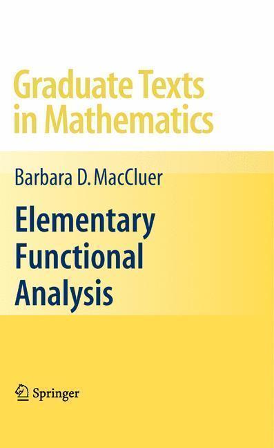 Elementary Functional Analysis 