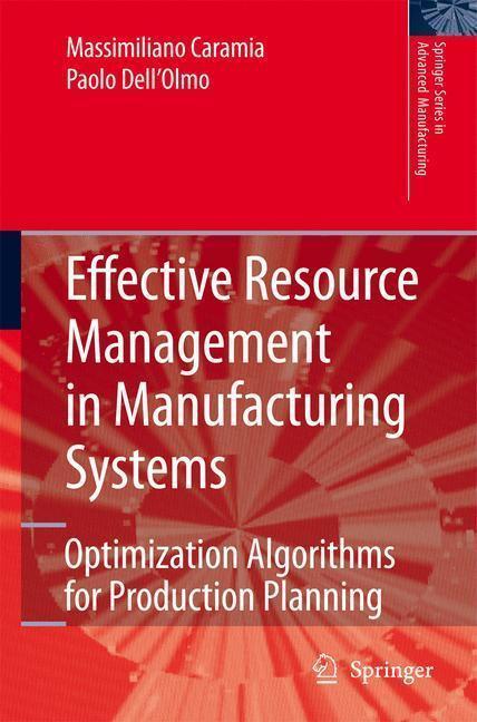 Effective Resource Management in Manufacturing Systems Optimization Algorithms for Production Planning