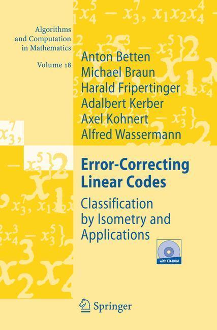 Error-Correcting Linear Codes Classification by Isometry and Applications