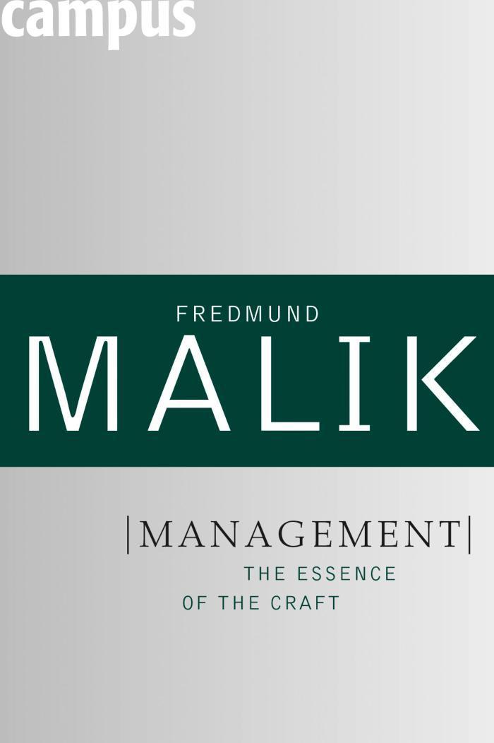 Management The Essence of the Craft