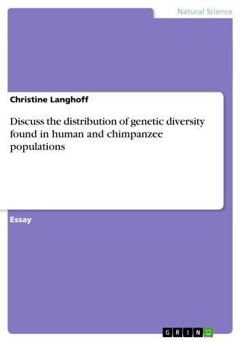 Discuss the distribution of genetic diversity found in  human and chimpanzee populations 