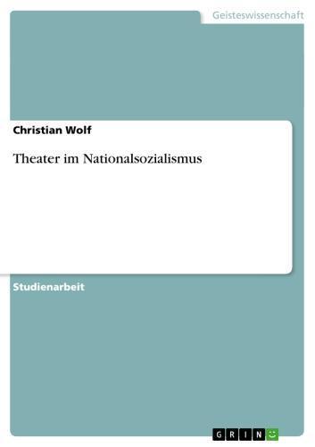 Theater im Nationalsozialismus 