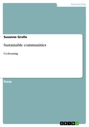 Sustainable communities Co-housing