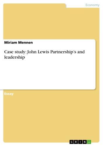 John Lewis Partnership's leadership. A case study 