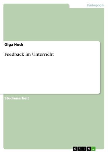 Feedback im Unterricht 