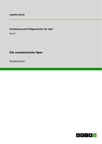 Die venezianische Oper 