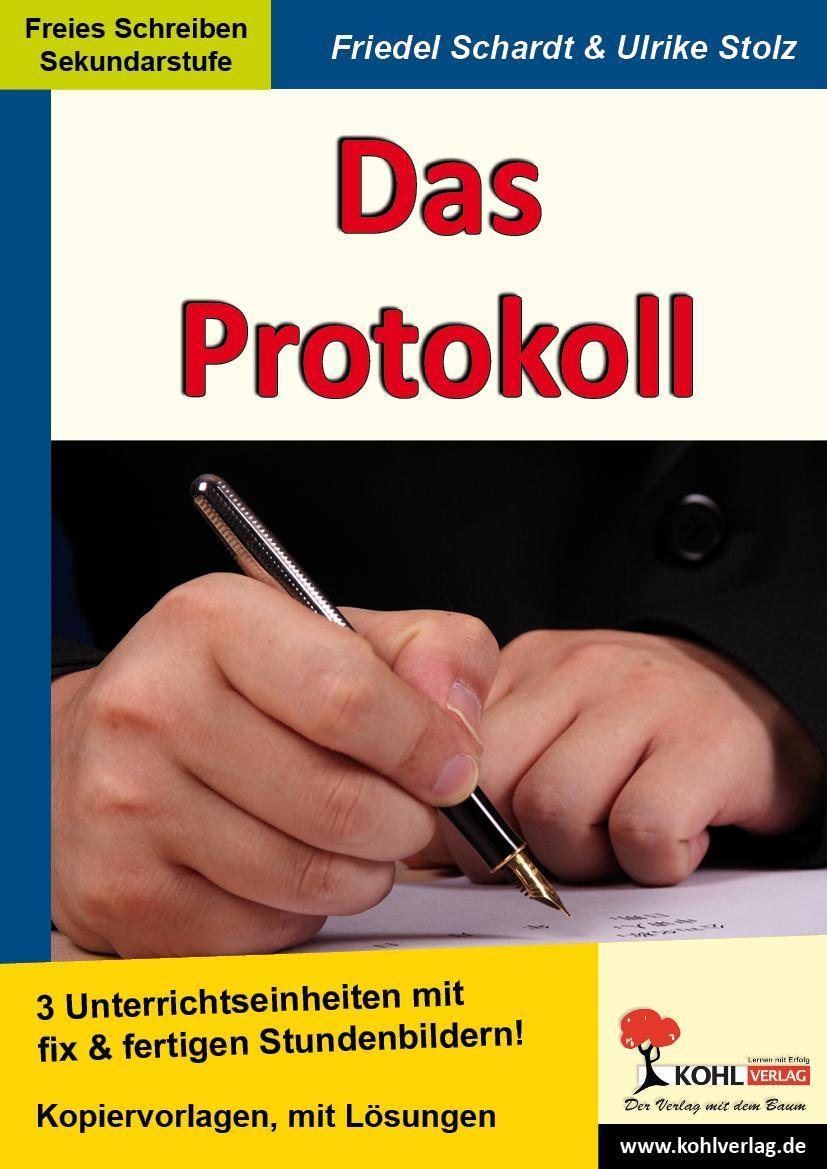 Das Protokoll 3 fix und fertige Stundenbilder für die Sekundarstufe